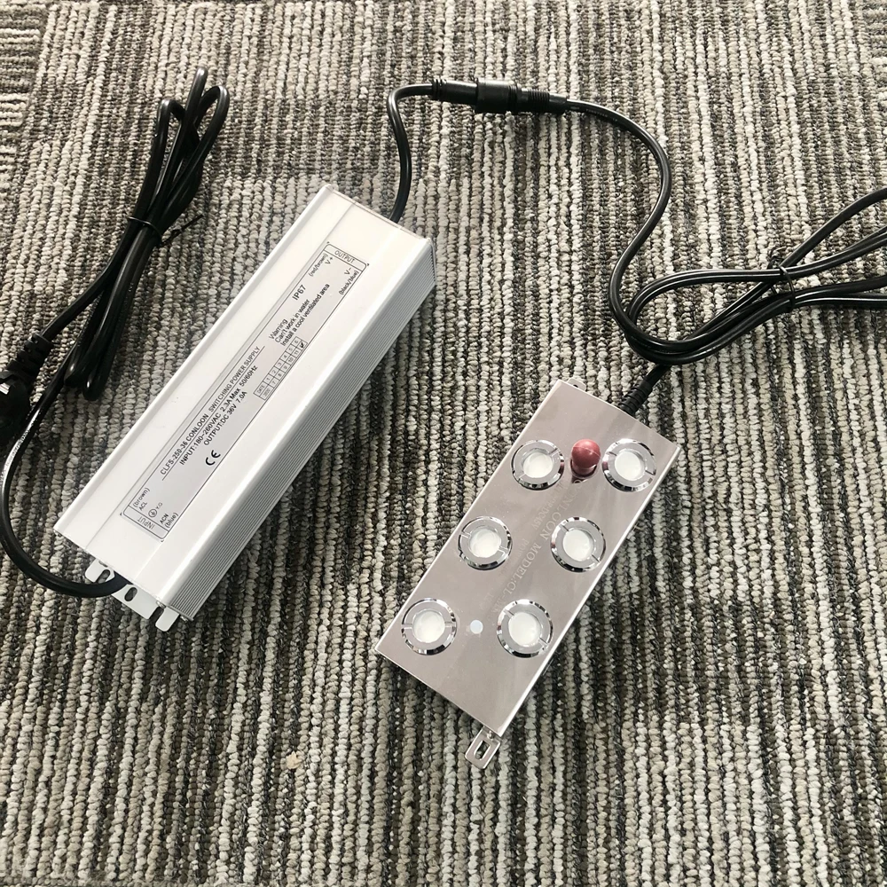 China factory ultrasonic mist maker 6 head mist outlet capacity 3L/hr with waterproof power supply