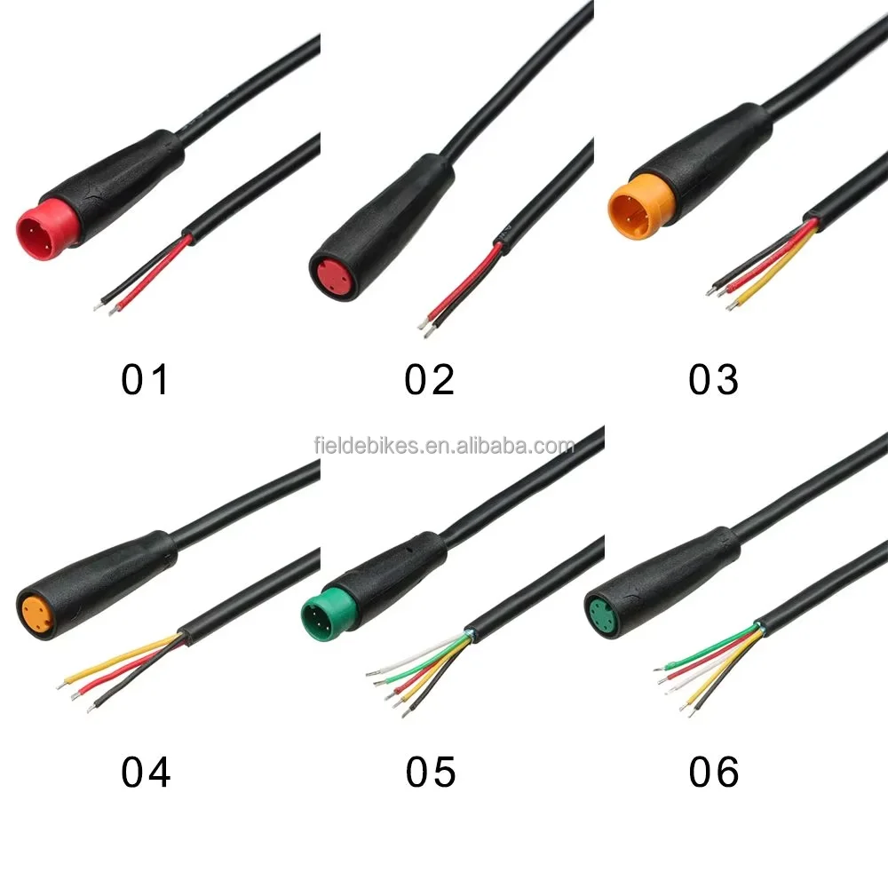 Julet Connector Higo Connector 2/3/4/5/6 Pin Cable Waterproof Connector For Ebike Bafang Display Pin Optional Cable Ebike Parts