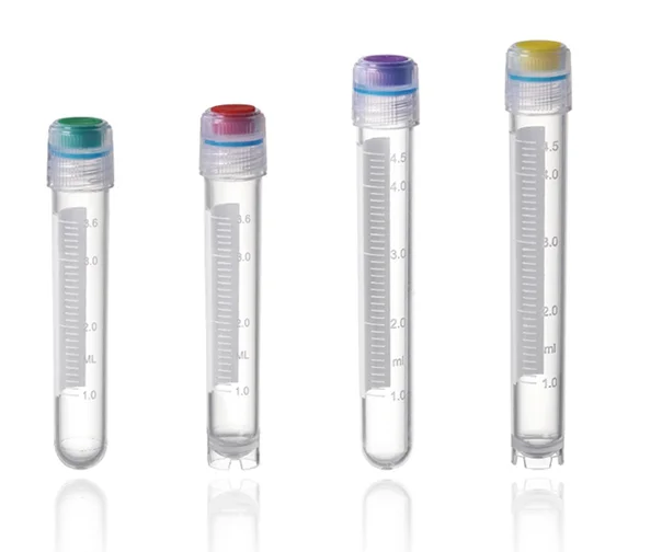 High quality sterile internal external thread safe standinground bottom cryogenic vial cryo tubes