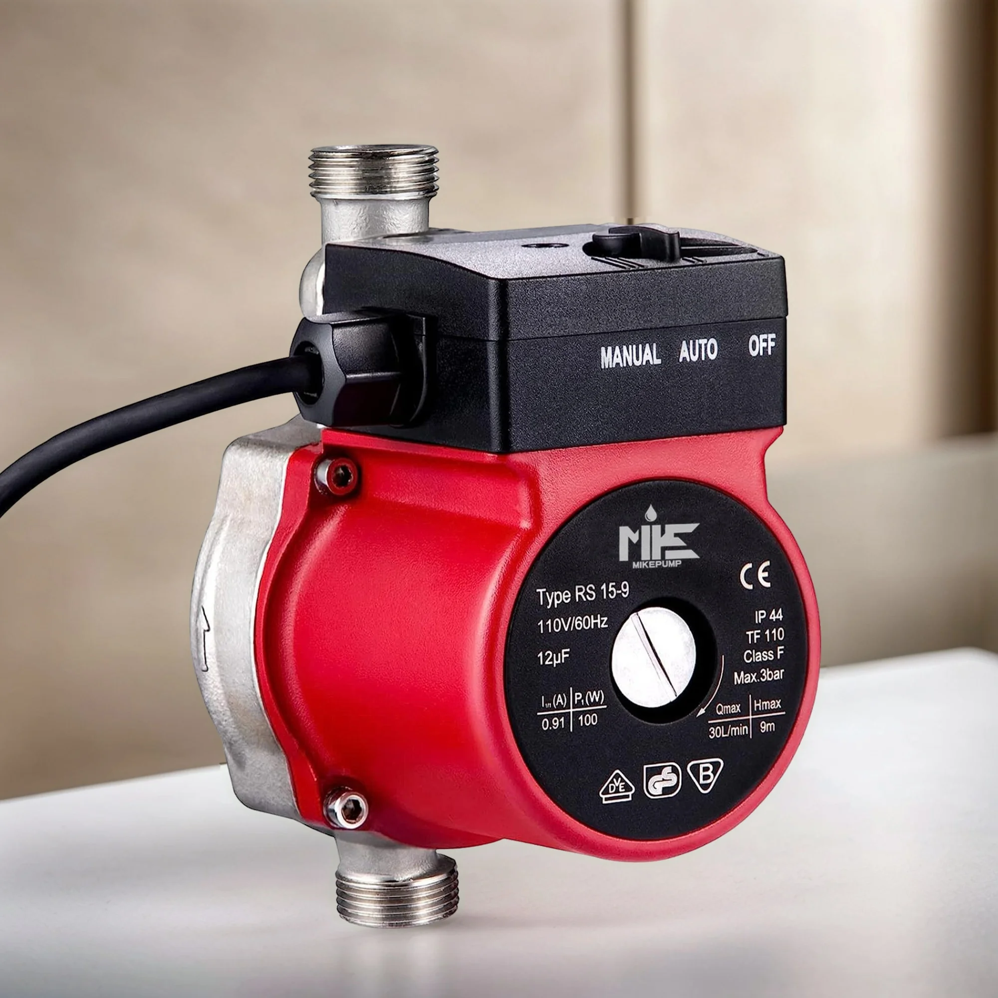RS15-9 Home Automatic Stainless Steel Impeller OEM Water Booster Domestic Circulating Pump Shield Pump For Hot Water