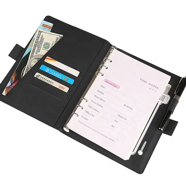 
Hot sale A5 fabric power bank notebook with wireless charging 