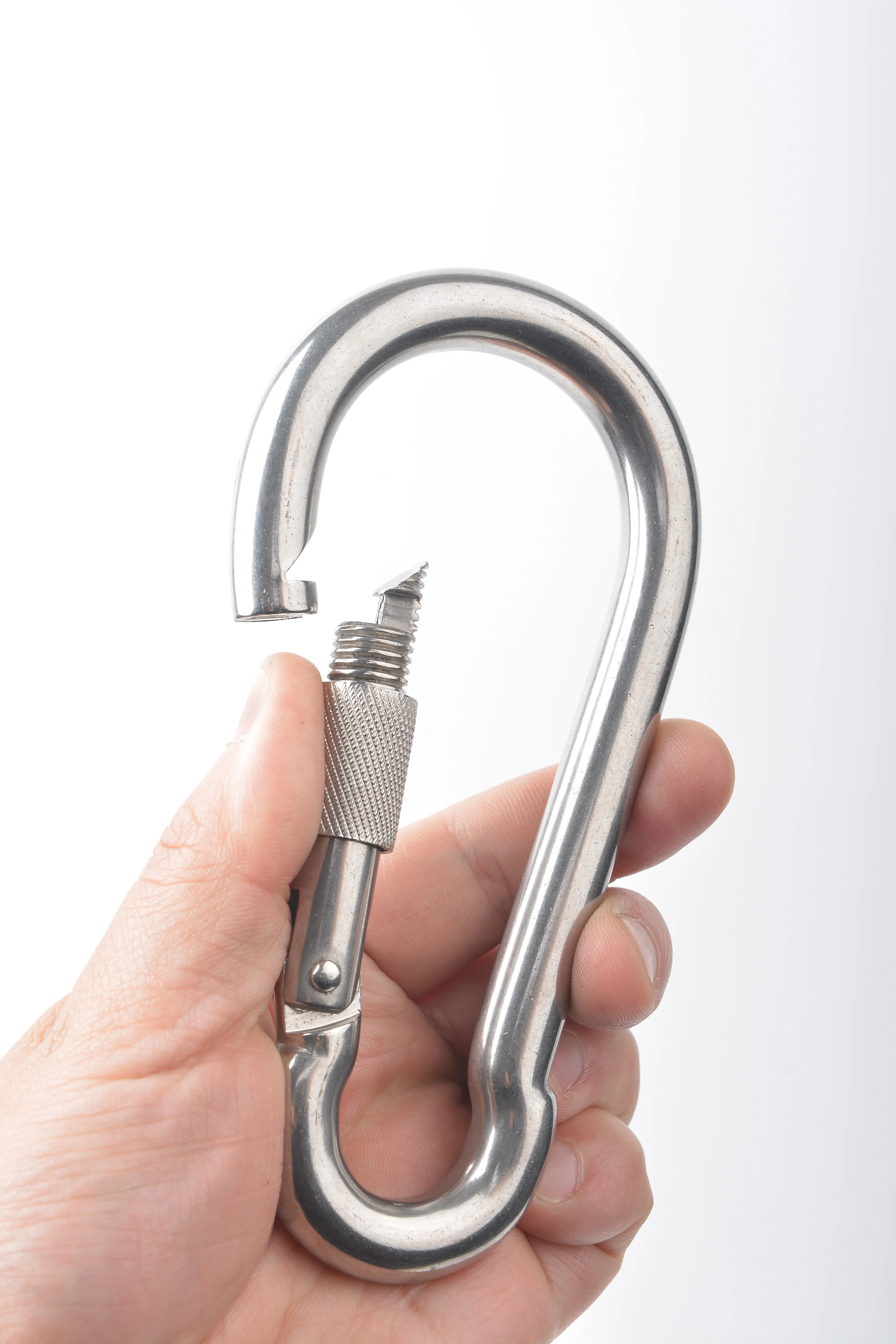Factory Wholesale made in china  11cm Flat Oval Shaped Carabiner Snap Hook Aluminum Karabiner Clip Outer Door Sport Products