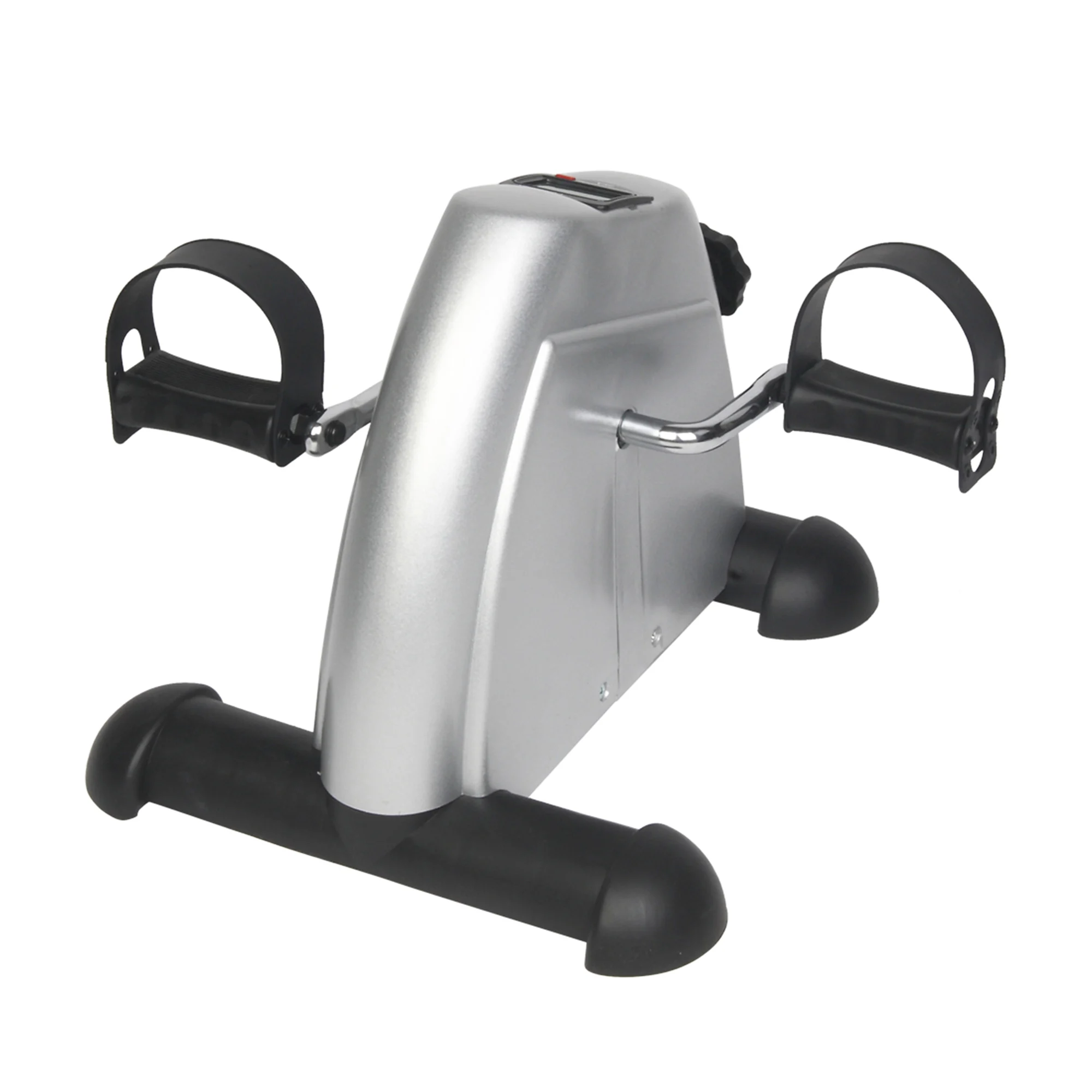 Home Use Silver Fitness Equipment Mini Exercise Bike with LCD Display Ribbon Control Sports Machine