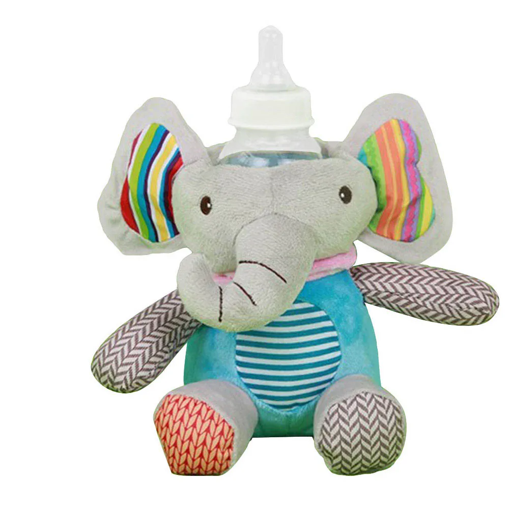 Custom Water Bottle Cover Plush Elephant Baby Feeding Bottle Warmer Bag