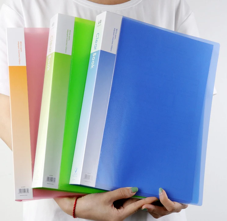 Custom High Quality File Folder Display Book A4 Clear Plastic Clear Book Document Holder File Organizer