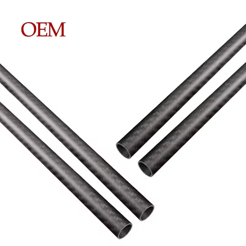 China factory custom high modulus high strength carbon fiber tube 3k twill fabric carbon aramid tube epoxy resin high quality