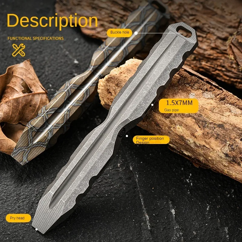 2024 Titanium alloy portable crowbar anti-waist hanging tools PioneerEDC multi-functional personalized design outdoor tools