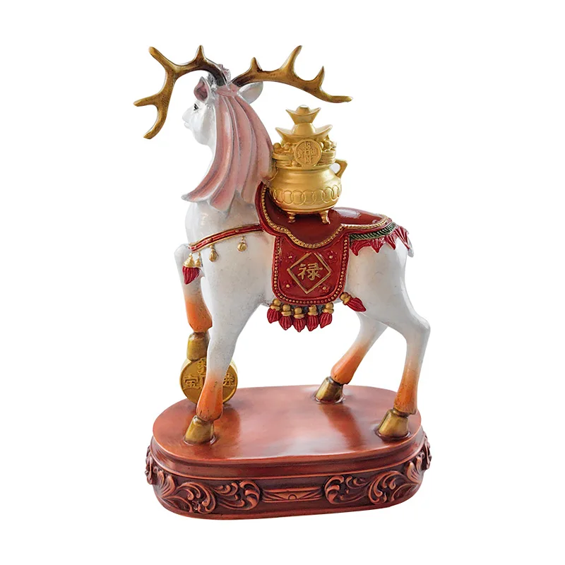 Manufacture brass elk Christmas art table top decoration modern home decor handicraft copper ornaments art craft supplies