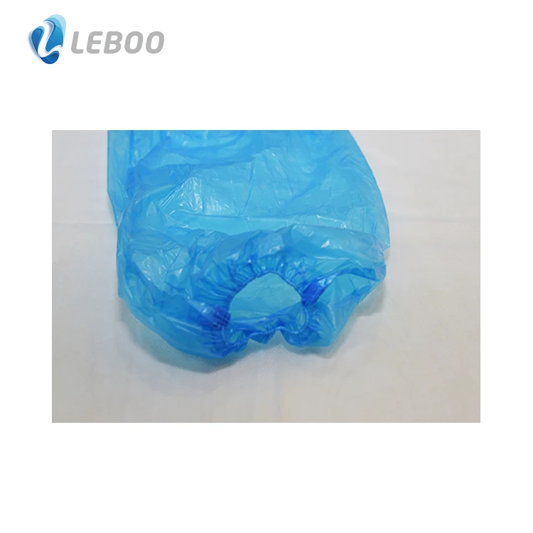 Machine Made Disposable Waterproof Protective LDPE Sleeve Cover Blue