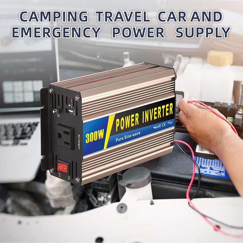 Ten Years Factory Wholesale Direct Sale Retail Purchase 300w Household Correction Wave Inverter Dc12v 24v to Ac 110v 220v