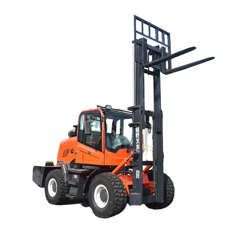 Chinese Brand Small Off-Road Forklift Dhort Light Diesel Forklift Off-Road Sales