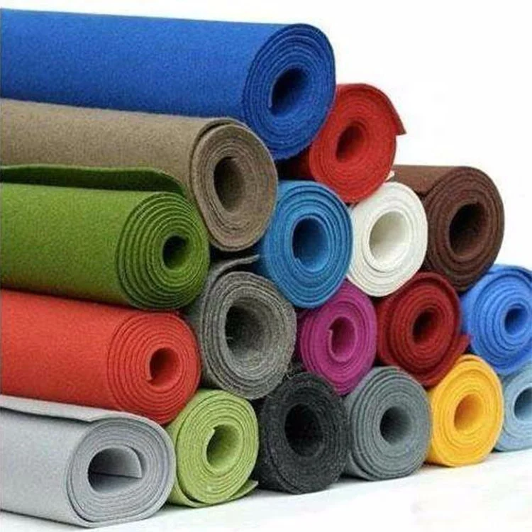 Needle Punched colorful 1mm 2 mm 100% Polyester Felt Fabric in rolls