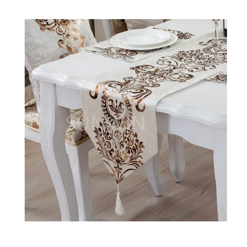 Home Party Wedding Waterproof Decoration Luxury Table Runners For Sale