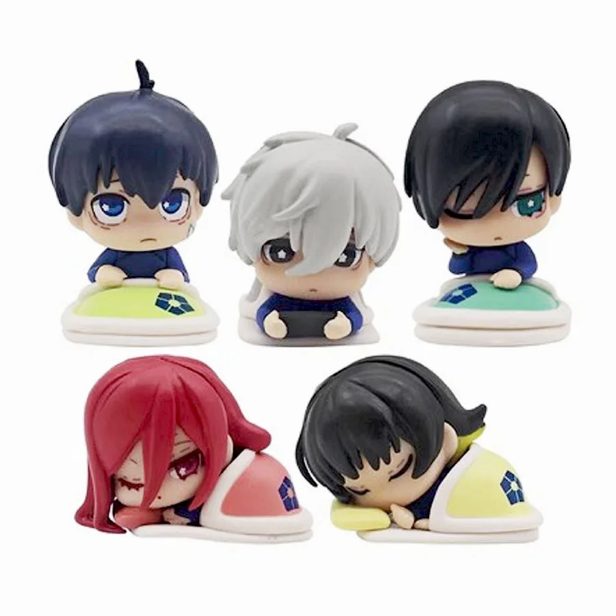 Японская Аниме Кукла Gacha Isagi Yoichi спальный стиль набор из 5 предметов синий замок фигурки