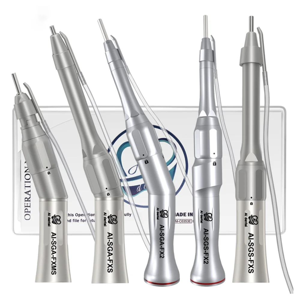 20 Angle Dental Straight Implant Handpieces 1: 2 Increasing speed With External Spray Nozzle For surgical burs AI-FX Series