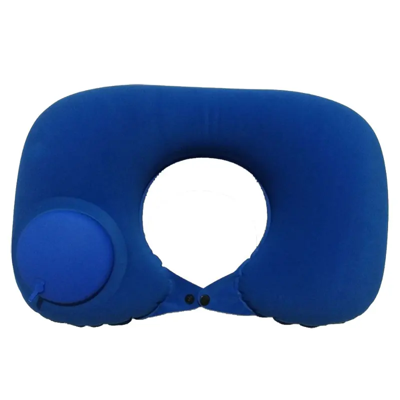 Manufacturer cheap price inflatable pillow U shaped hand press inflatable pillow
