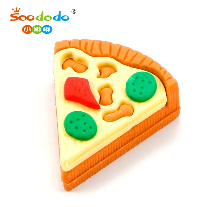 Soododo Stationery Food Pizza Eraser Kindergarten Toys