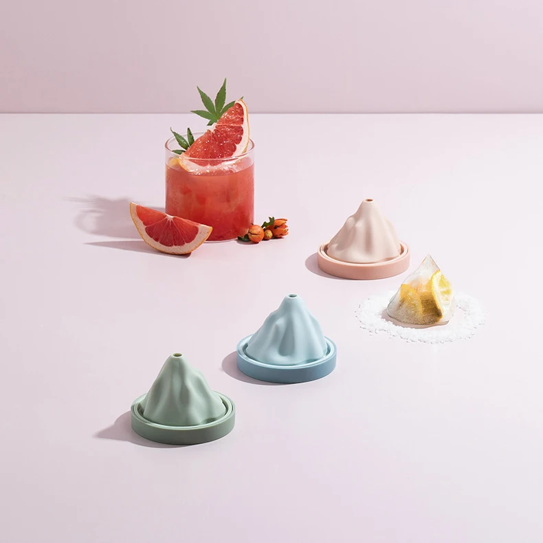 2024 New Design Product Silicone Snow Ice Mountain Ice Ball Mold Silicone Ice Form Tray for Drinking