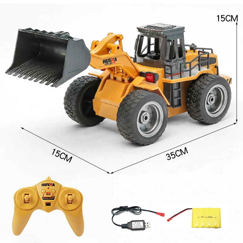 Радиоуправляемый автомобиль 6CH 1/18 2 4 GHz RC металлический бульдозер RTR фронтальный погрузчик инженерный игрушечный строительный трактор транспортное средство