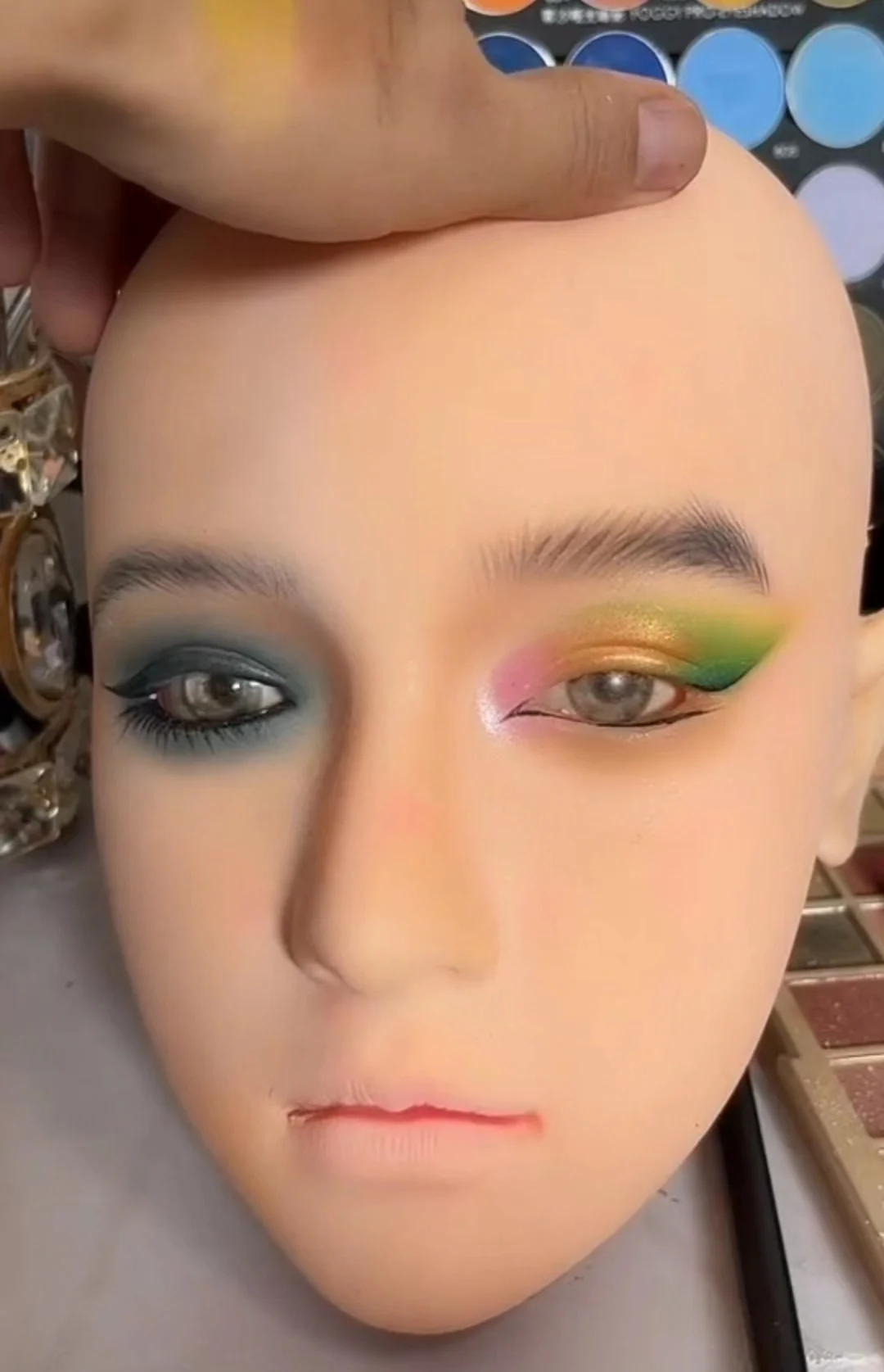 New Design Silicone Face body paint Realistic Female Makeup Practice Training Mannequin Head