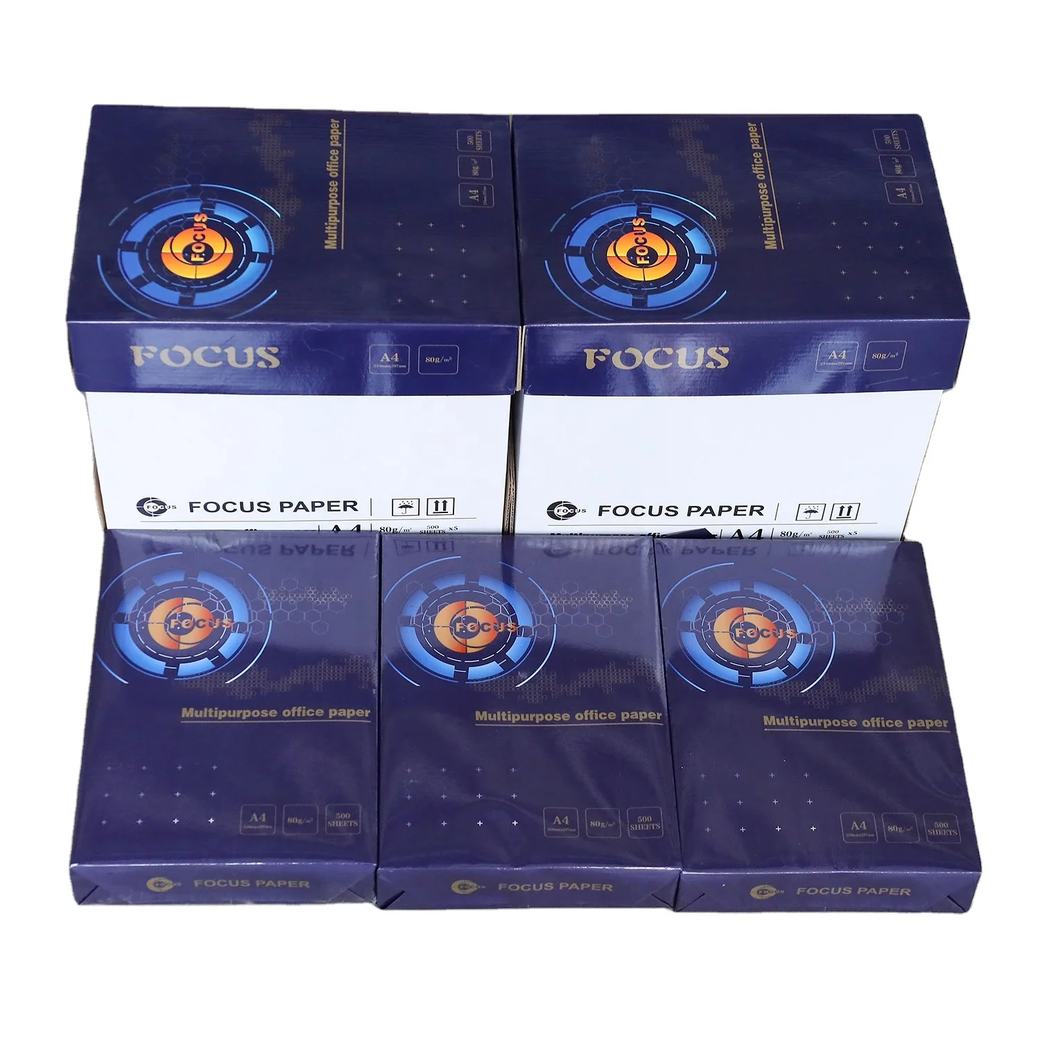 Фокус китайские производители OEM 75GSM 100% древесной массы A1 A2 A3 A4 размер письма бумаги законного размера бумага для