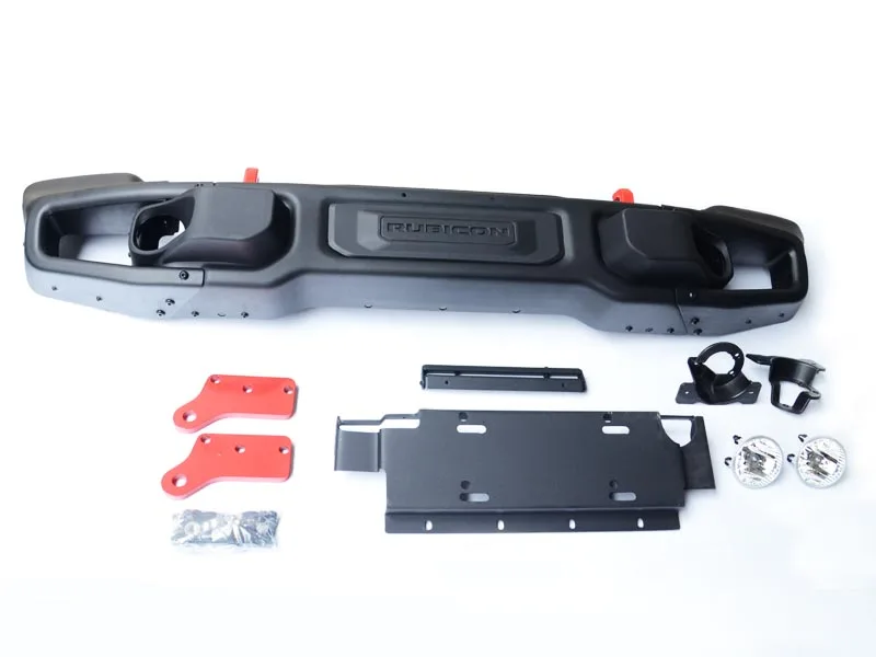 10th anniversary rugged aluminum front bumper with corner for Jeep wrangler 2007+ off-road accessories factory outlet