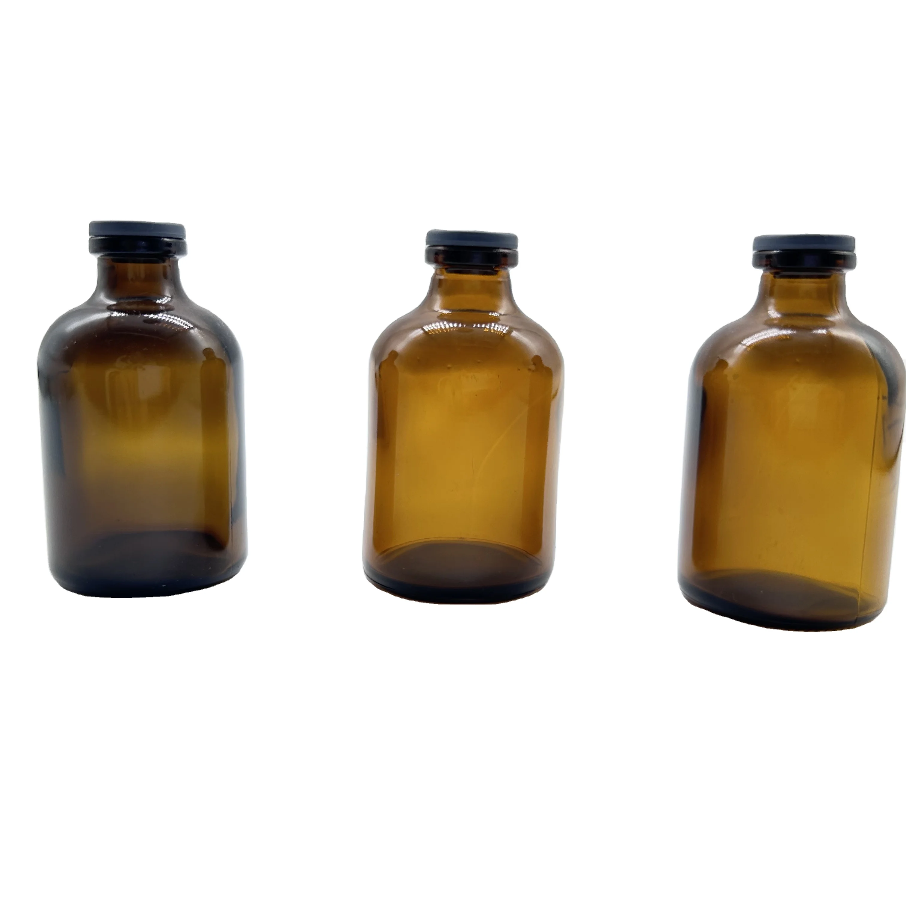 ShanDong Hot Selling New Products Amber 100ml Moulded Injection Vials For Antibiotics With Aluminum Plastic Composite Cap