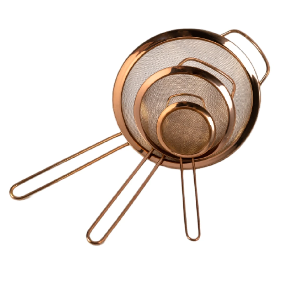 Мелкоячеистое сито из нержавеющей стали с прочной сеткой и прочной ручкой