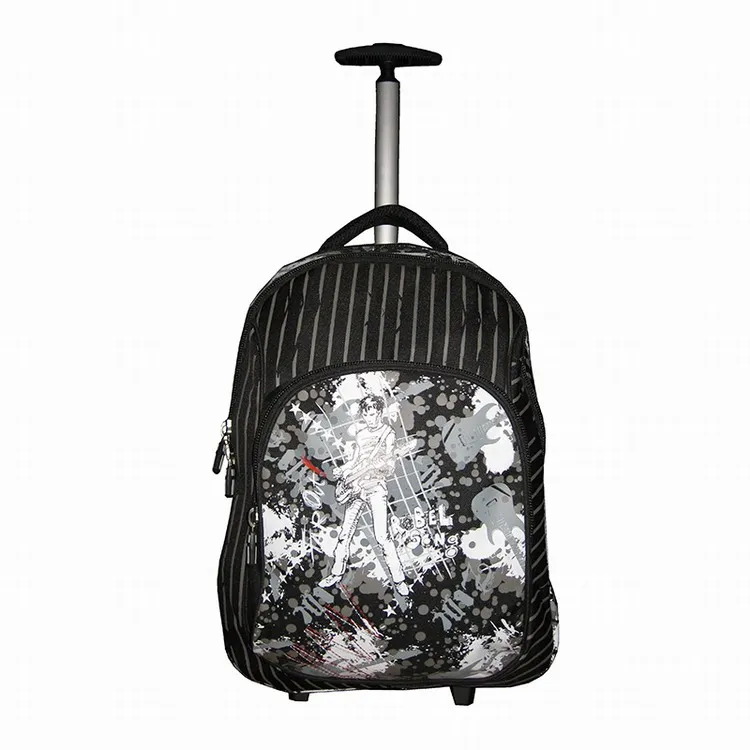 Wholesale kids trolley school backpack with wheels