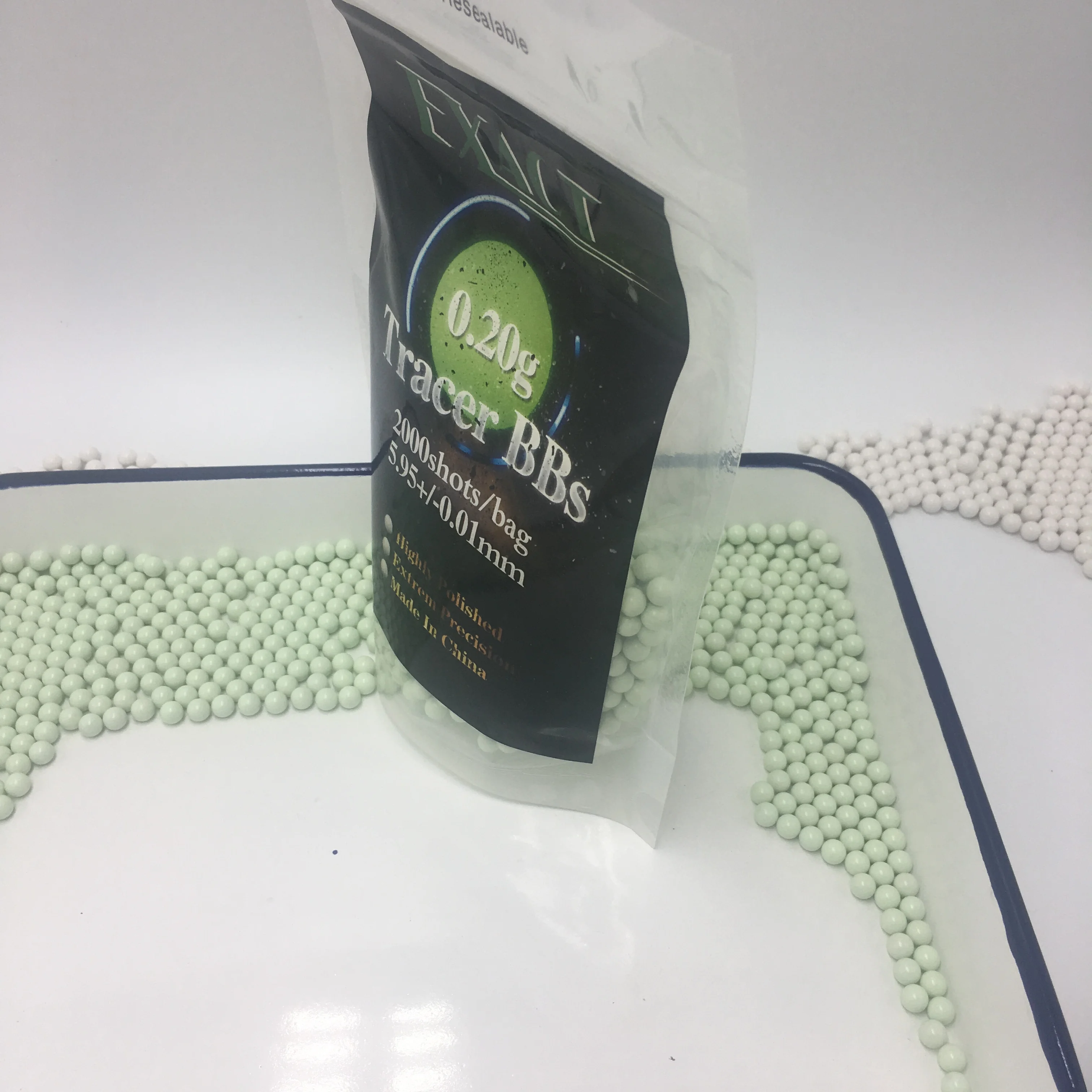 Tracer bb 0.20g 6mm bbs pellet light green 2000pcs bag