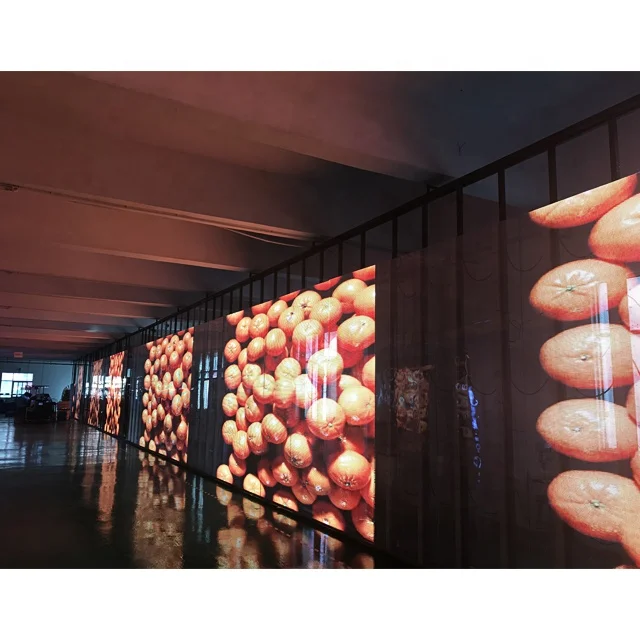Programmable Diy Wifi Wireless Control Shop Electronic Billboard Hanging Transparent Video Wall Led Screen Panel Display