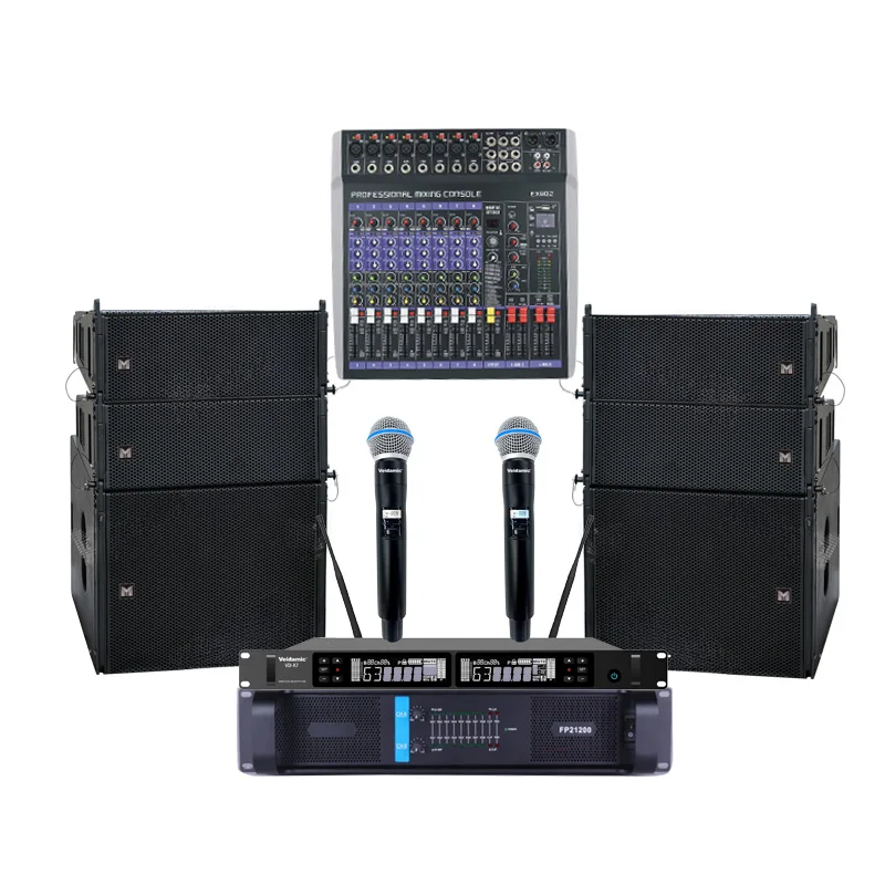 Professional Audio System  DJ Speaker Set System Sound Speaker Stage Sound Kit for Stage Outdoor  Pro Audio  Complete PA System
