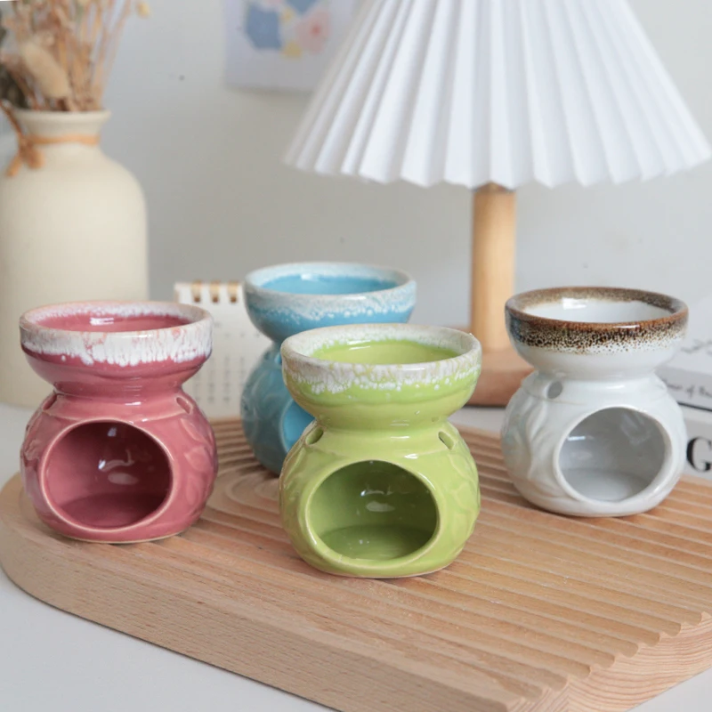 Hot Sales Ceramic Aromatherapy Oil Diffuser Burning Candle Wax Aroma Burner Incense Essential Oil Burner