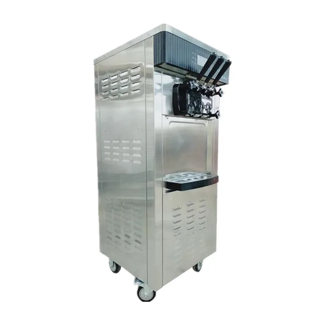 New design heavy duty fruit soft serve a glace soft commercial maker ice cream machine automatic with 3 flavors
