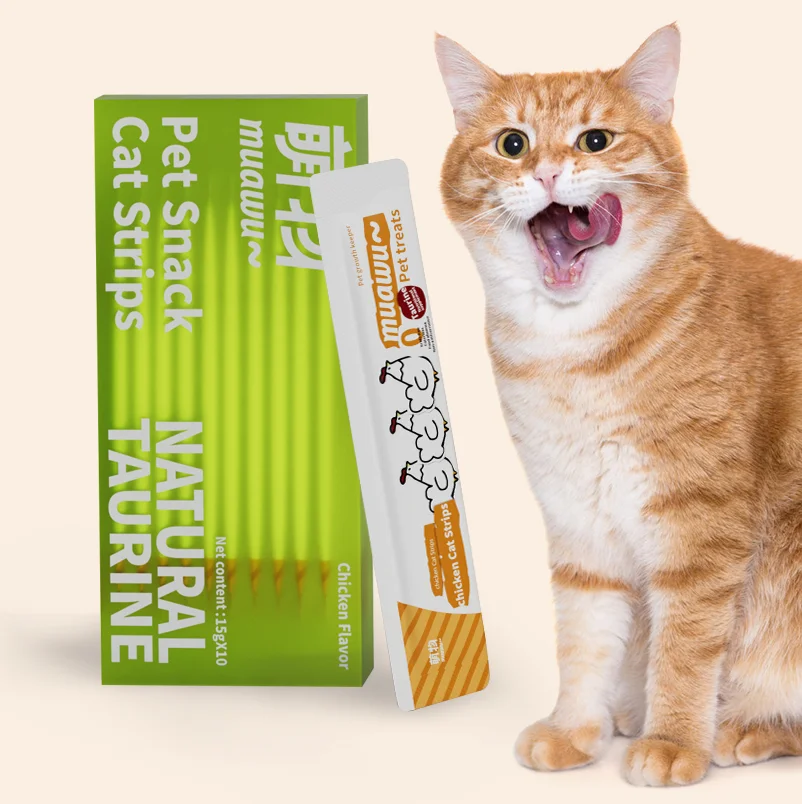 Muawu Factory Wet Food Cat Treats Chicken Tuna Salmon Beef Cat Licking Treat Creamy Treat Cat Snack