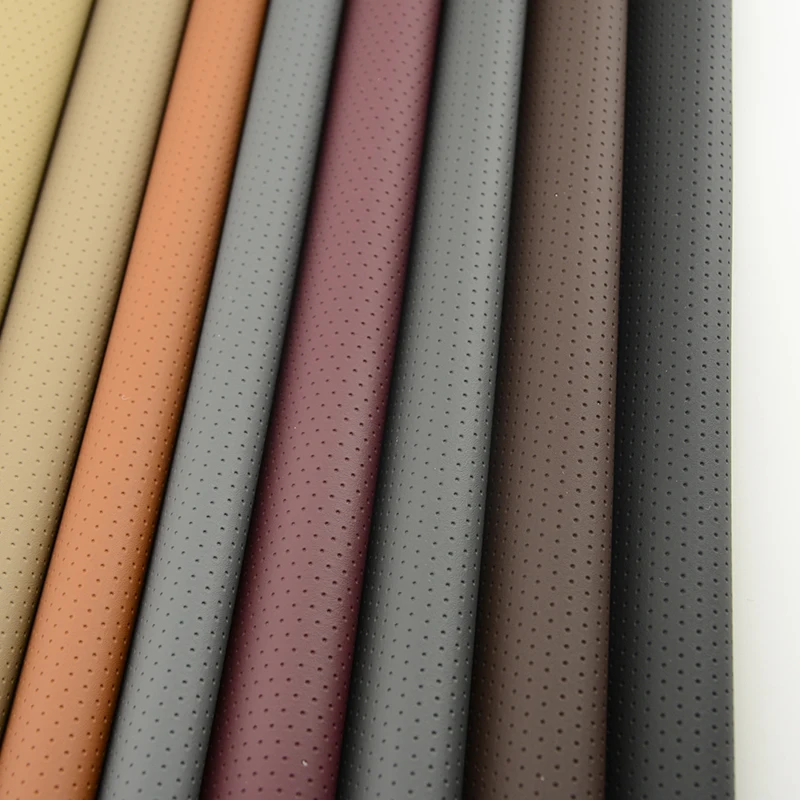 
Circular hole pattern wear-resistant and scratch-resistant PVC leather used for furniture car seat cushion 