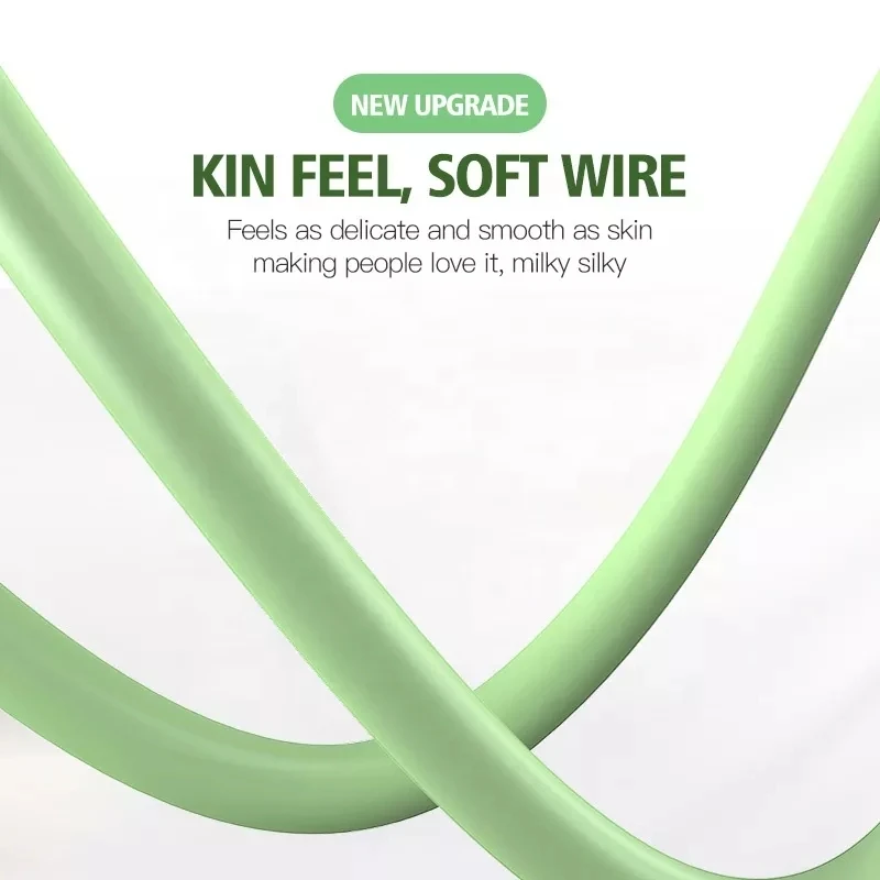 Wholesale Fast Charging Soft Liquid Silicon Material Data Cable Type C Mobile Phone Charger USB Cable for iPhone
