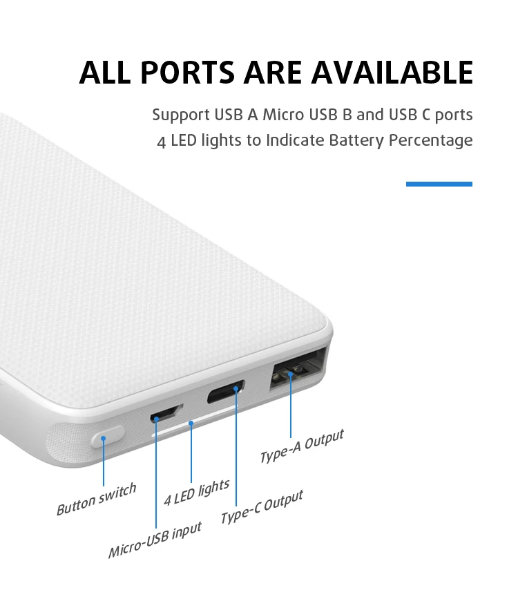 
Trusda Ultra mini Portable 5000mah power bank palm size for mobile charging 