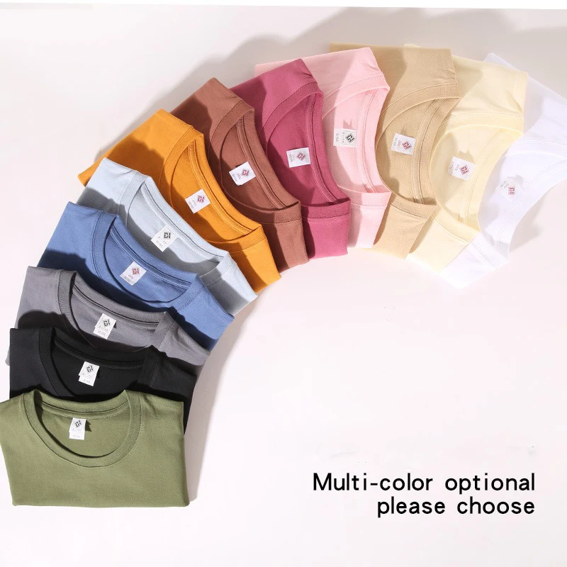 Design Your Own High Quality Pro Club Heavyweight T Shirt 100% Combed Cotton Plain Tshirts For Printing