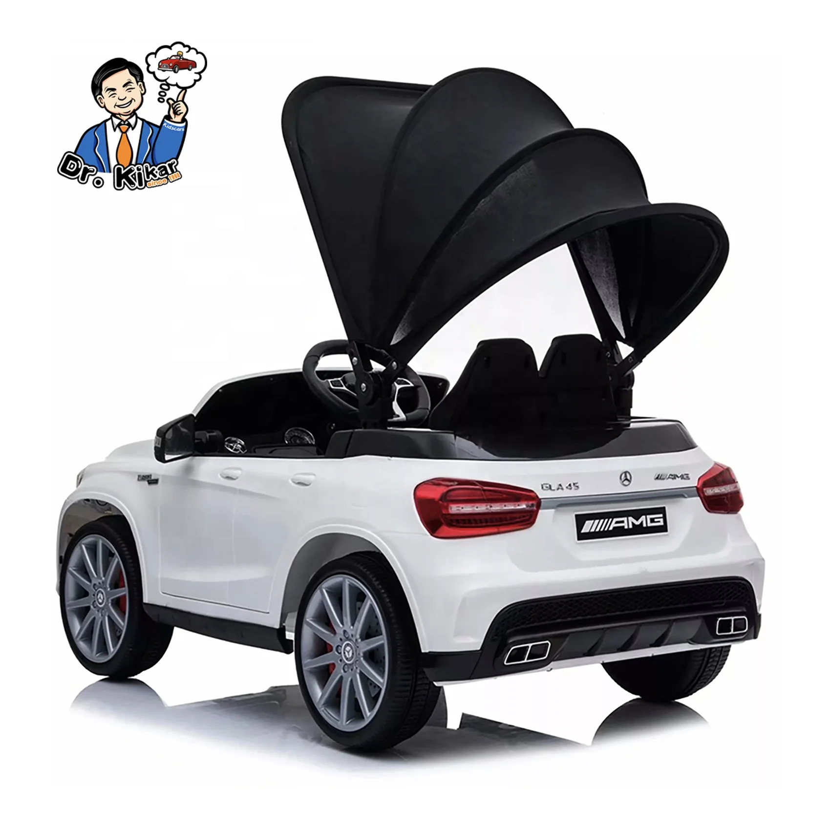 2022 Mercedes benz GLA45 licensed 12v electric ride on car kids cars toy for wholesale with Canopy Remote Control