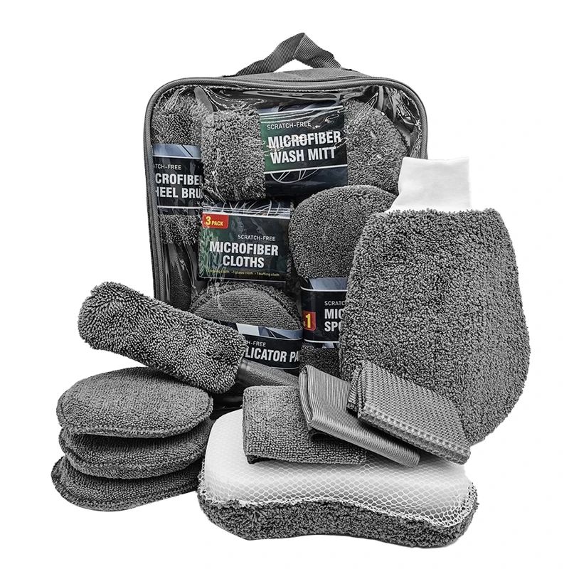 Car Wash 9-piece Set Car Cleaning Supplies Hub Brush Polishing Waxing Sponge Car Wash Towel Cleaning Towel