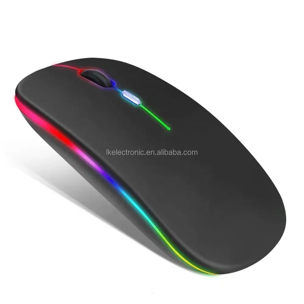 New wireless gamer simplicity mouse rechargeable white optical trackball gaming mouse lightweight for Office and Home Use