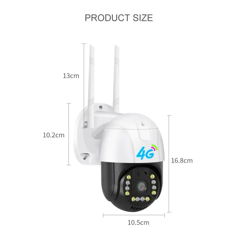 3mp CCTV camera with SIM card mobile  4G transmission