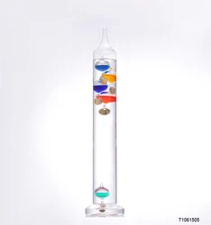 Manufactory Delicacy Muti-purpose Galileo Thermometer Unique Educational Tool floating glass balls Ornaments column