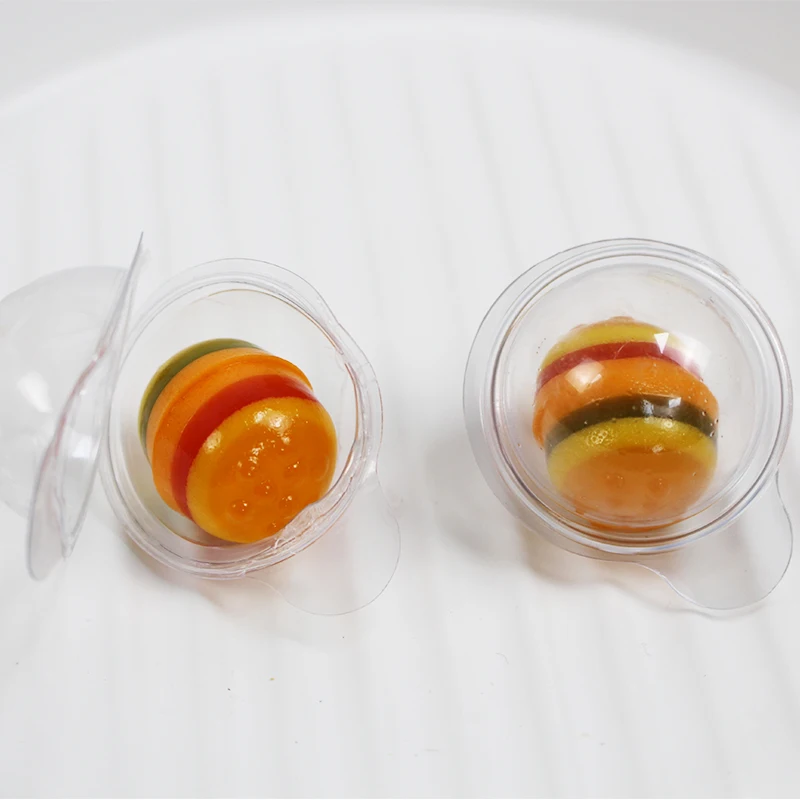 8g Bulked packing hamburger soft candy fruit soft candy gummy candy sweets with passette