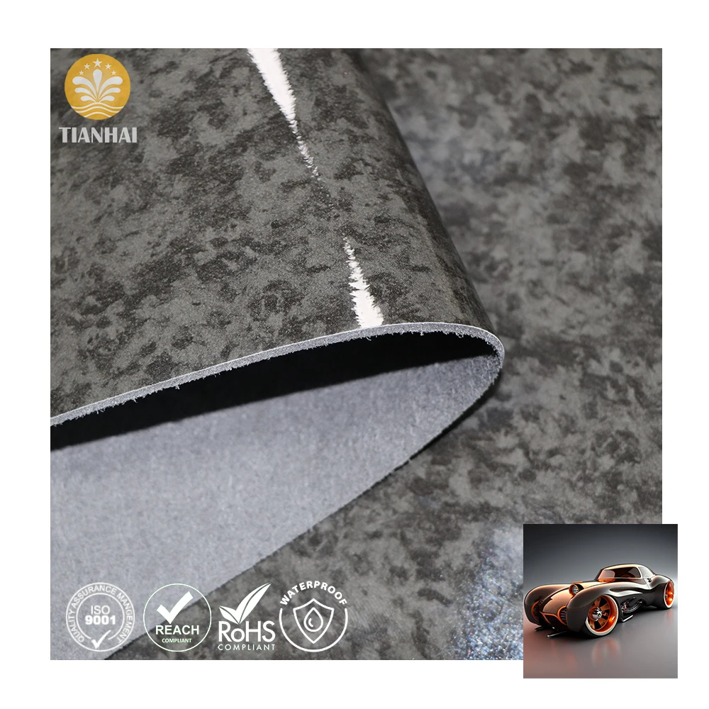 2023 model Waterproof microfiber leather peach wood leather synthetic leather for car