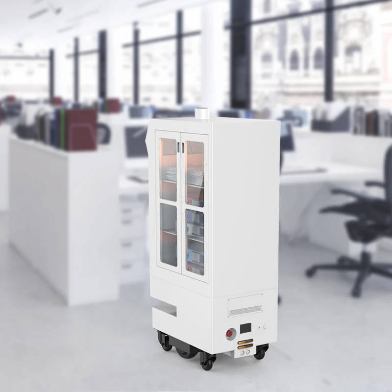 Delivery Robot Car Reeman Delivery Service Robot Intelligent Food Restaurant Hospital Delivery  Robot