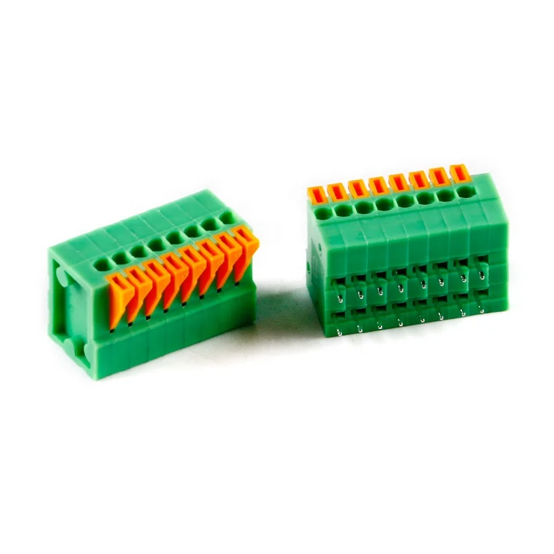 Double Row Horizontal Plug 150V 2A 2.54mm Pitch Spring Type PCB Terminal Block KF141R-2.54-8P/6P/5P/4P/3P/2P
