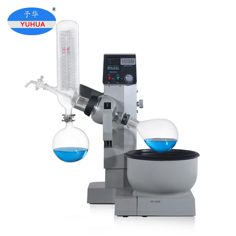 YUHUA lab distillation vacuum small rotary evaporator price with vacuum controller
