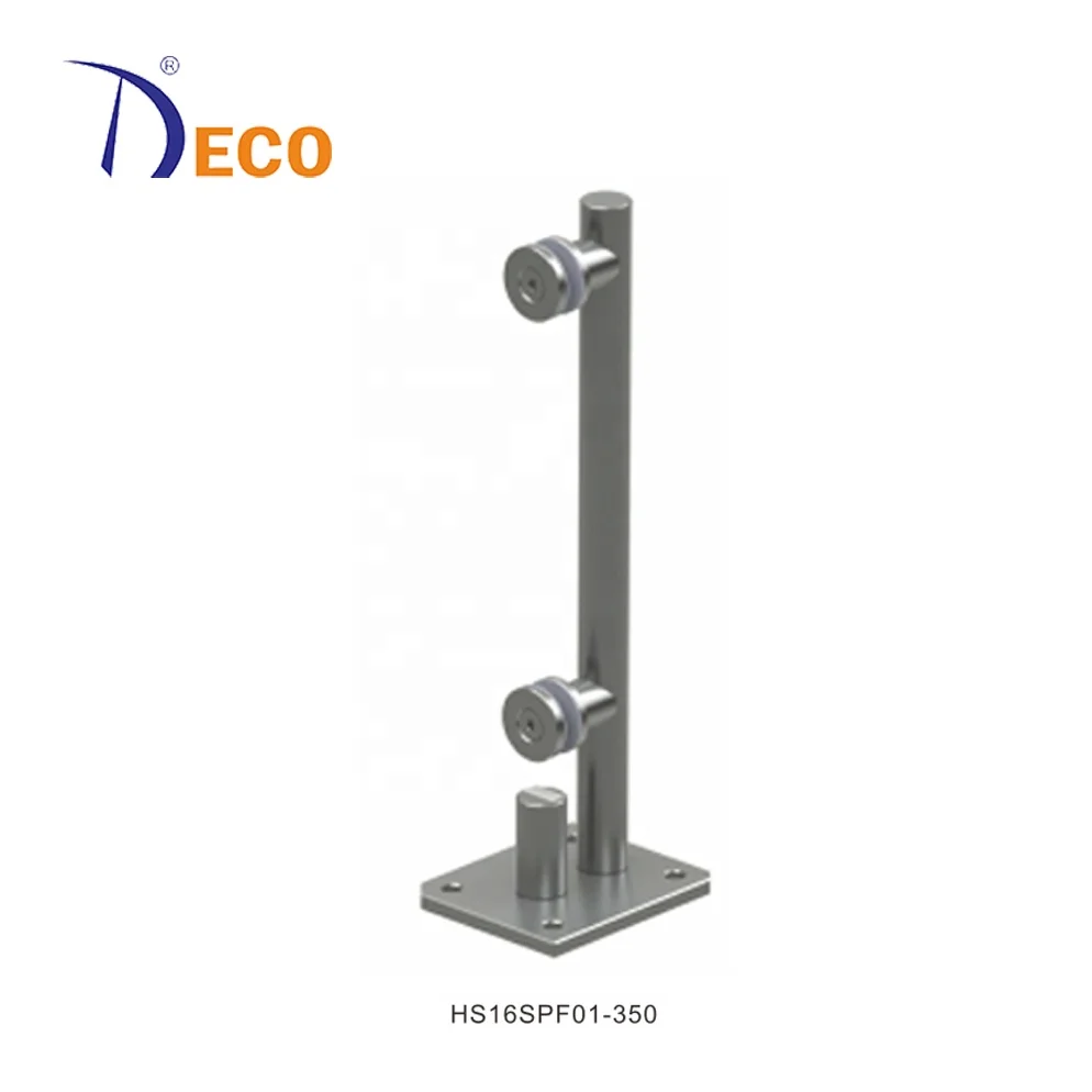 350 мм с двухточечной фиксацией с квадратной нержавеющей сталью алюминиевой балконной стеклянной лестничной стойкой, фитингом перил балюстрады